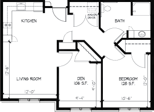 Valley Villas Assisted Living Two Bedroom Floorplan